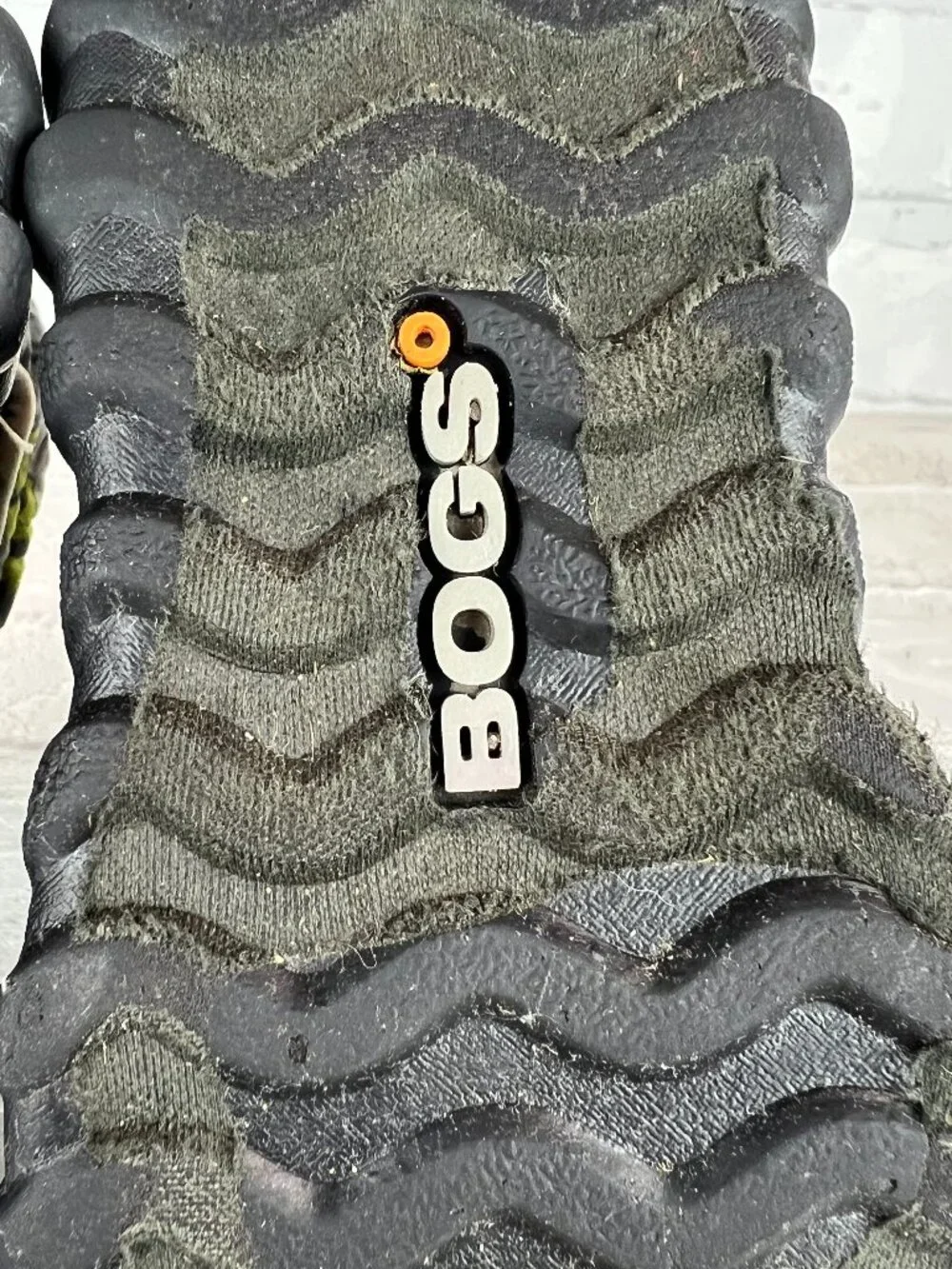 Bogs B-Moc Snow Boots Infant 7 Gray Green Dinosaurs Dinos Waterproof Fur Lined